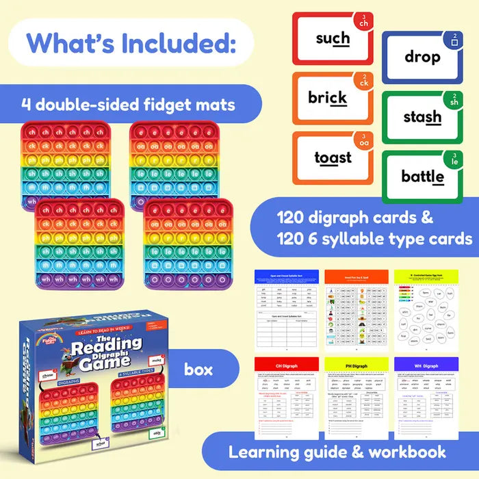 The Reading Digraphs Game - 6 to 9 Years Old