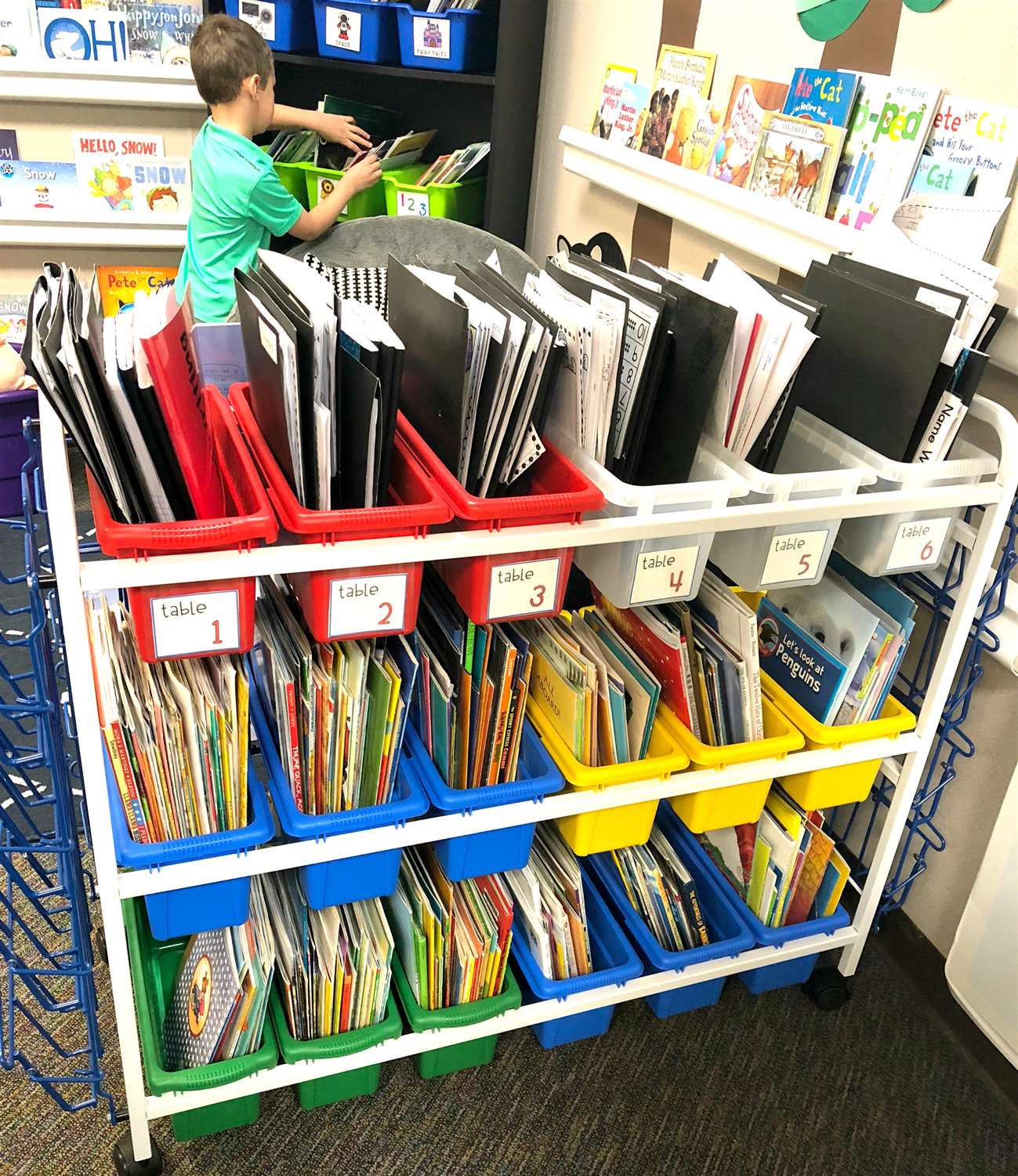 Levelled Reading Book Browser Cart - 18 Bins