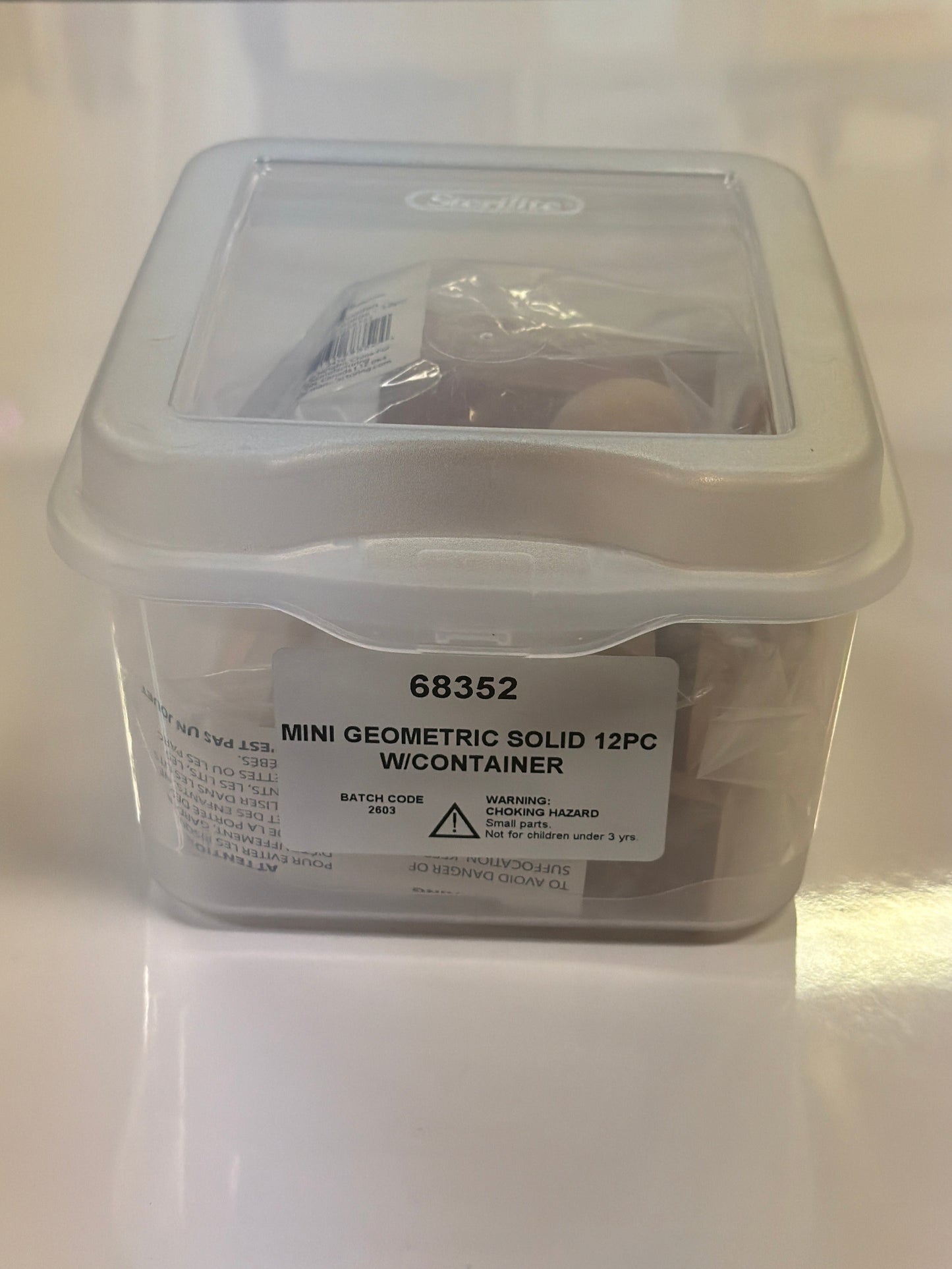 Mini Geometric Solids - Set of 12 - With Plastic Container