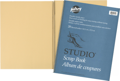 Studio Coil Scrapbook - Manila Paper - 14" x 11" - 20 Sheets