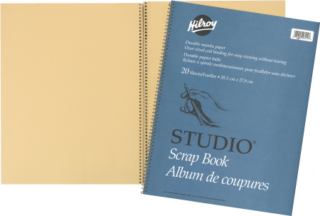 Studio Coil Scrapbook - Manila Paper - 14" x 11" - 20 Sheets