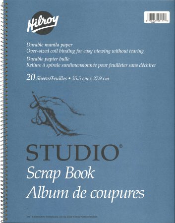 Studio Coil Scrapbook - Manila Paper - 14" x 11" - 20 Sheets