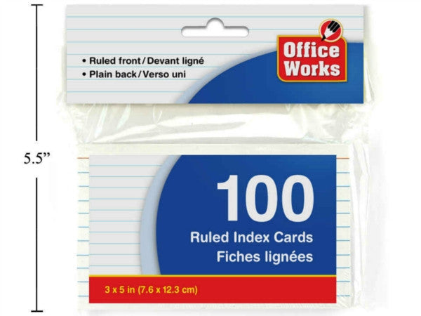3" x 5" Index Cards (100/pk)