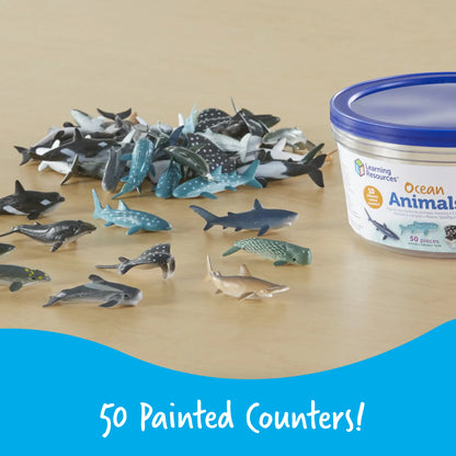 Ocean Animals Counters, Set of 50