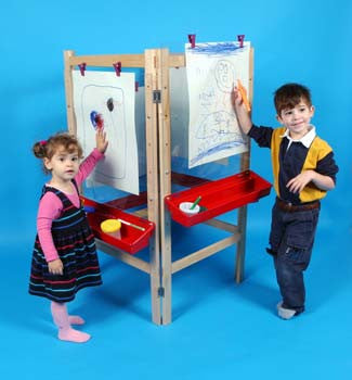 4-place easel/acrylic panels