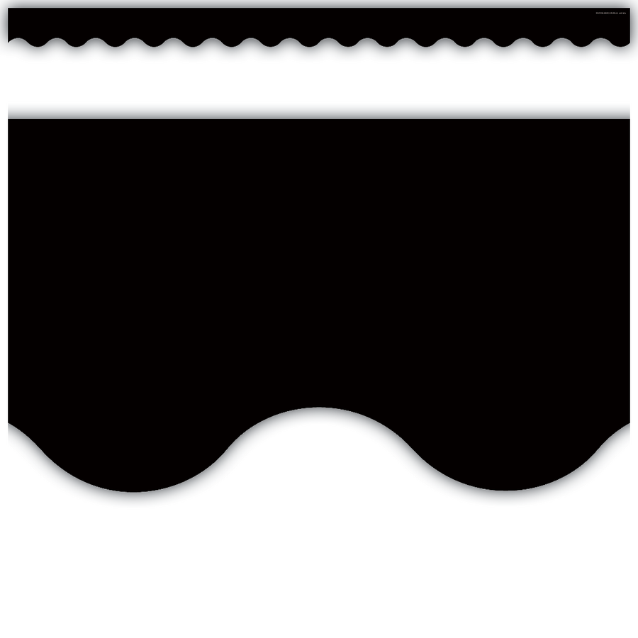 Black Scalloped Border Trimmer