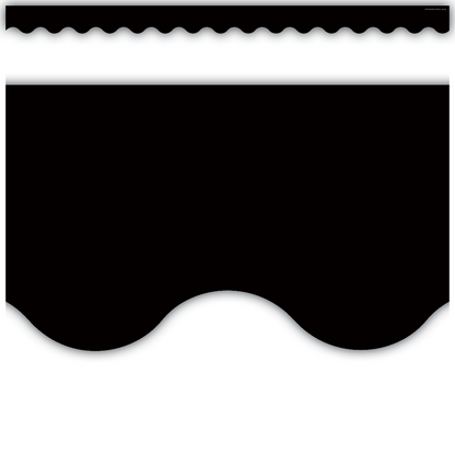Black Scalloped Border Trimmer