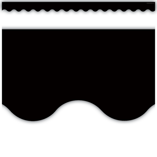 Black Scalloped Border Trimmer