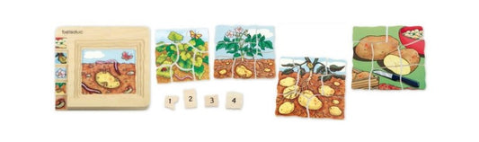 5 Layer Fruits and Vegetables Puzzles