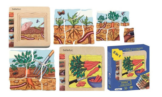 5 Layer Fruits and Vegetables Puzzles