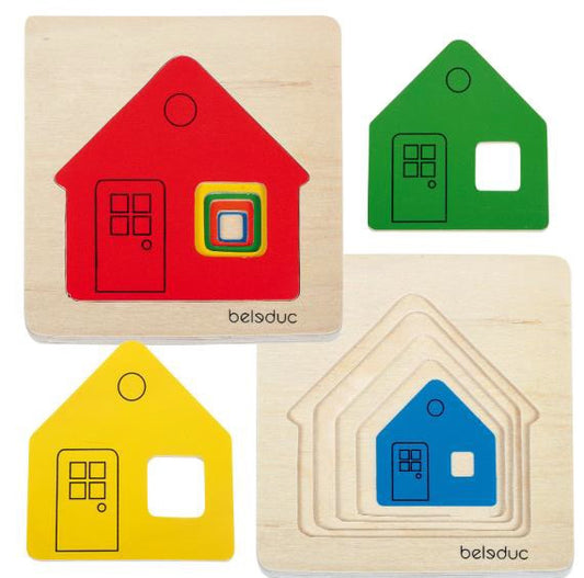 5 Layer Puzzle Cottage (6" x 6". 4 pieces)
