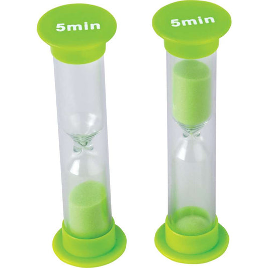 5 Minute Sand Timers Small Set