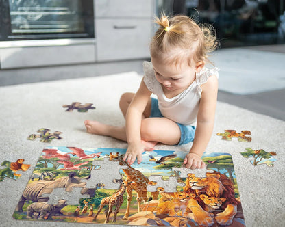 African Plains Floor Puzzle - 35 Pieces