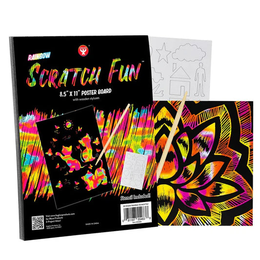 Scratch Fun Scratch-Art - Rainbow - 50 Sheets