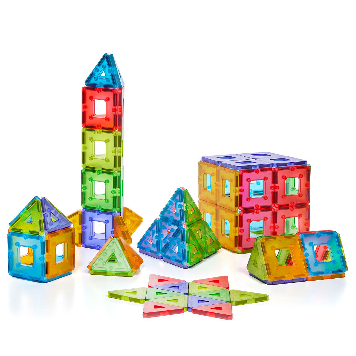 Translucent Polydron Kindermag Set - 96 pieces