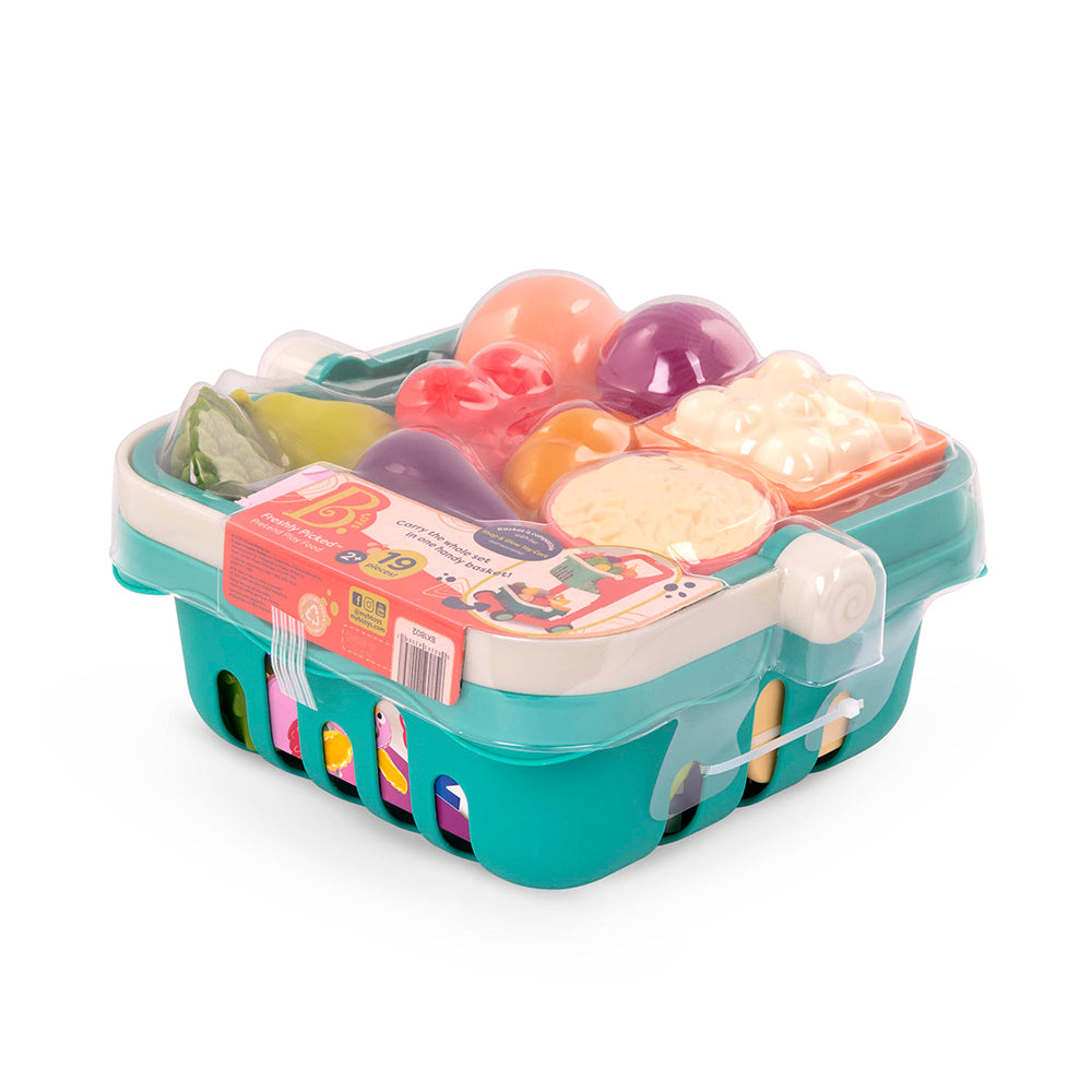 Basket With Freshly Picked Food