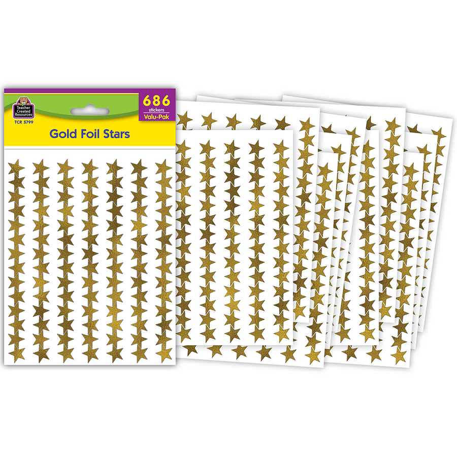 Gold Foil Stars Stickers Value Pack