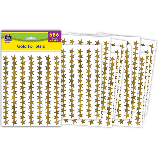 Gold Foil Stars Stickers Value Pack