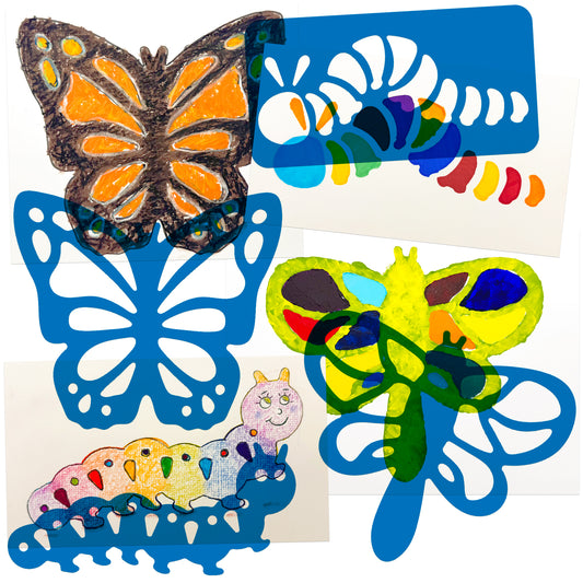 Butterflies and Friends Stencil Set - 6 Pieces