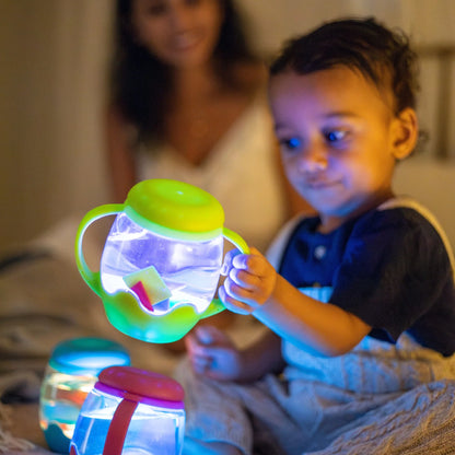 Mini Sensory Play Jar with Silicone Fillers - Green