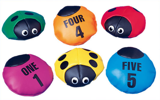 6 Piece Bean Bag Sets - Lady Bugs