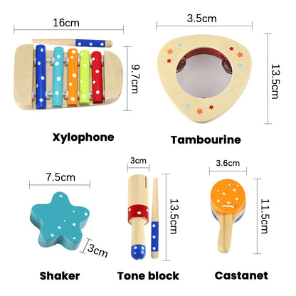 Ensemble de jouets musicaux en bois pour bébé