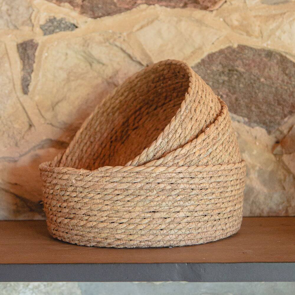 Round Seagrass Baskets - Set of 3