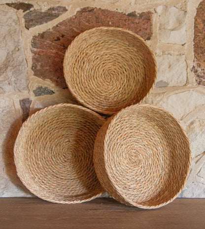 Round Seagrass Baskets - Set of 3
