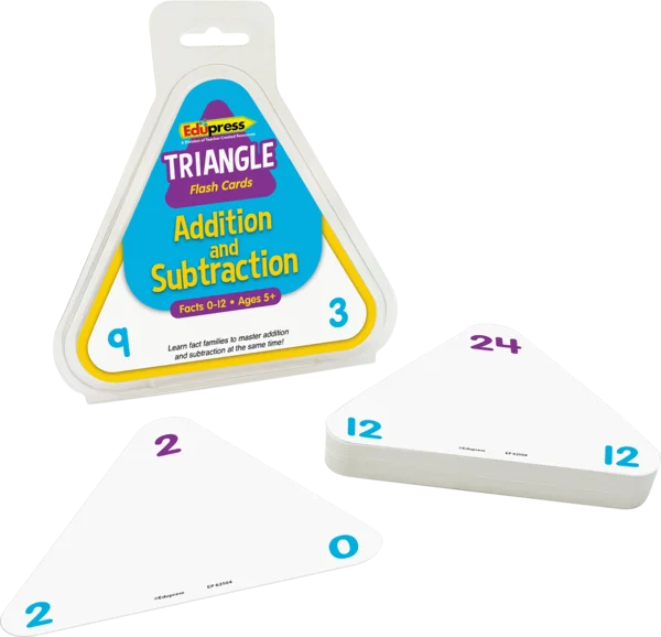 Cartes éclair triangulaires d'addition et de soustraction