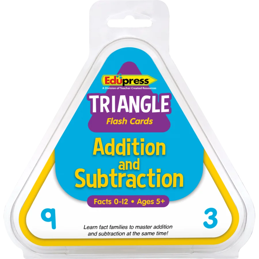 Cartes éclair triangulaires d'addition et de soustraction