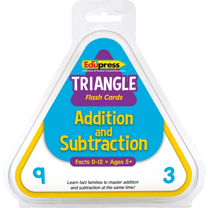 Cartes éclair triangulaires d'addition et de soustraction
