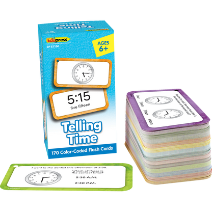Telling Time Flash Cards Deluxe Set