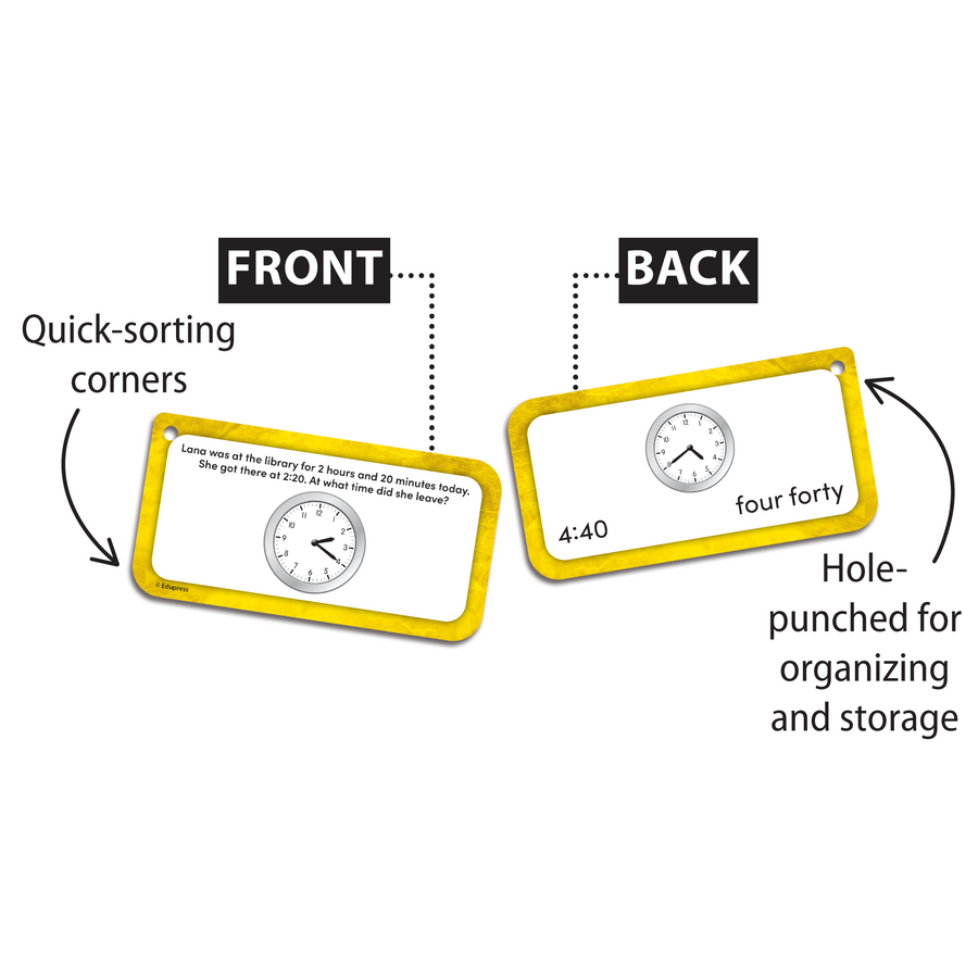 Telling Time Flash Cards Deluxe Set