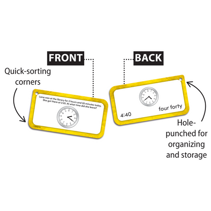 Telling Time Flash Cards Deluxe Set