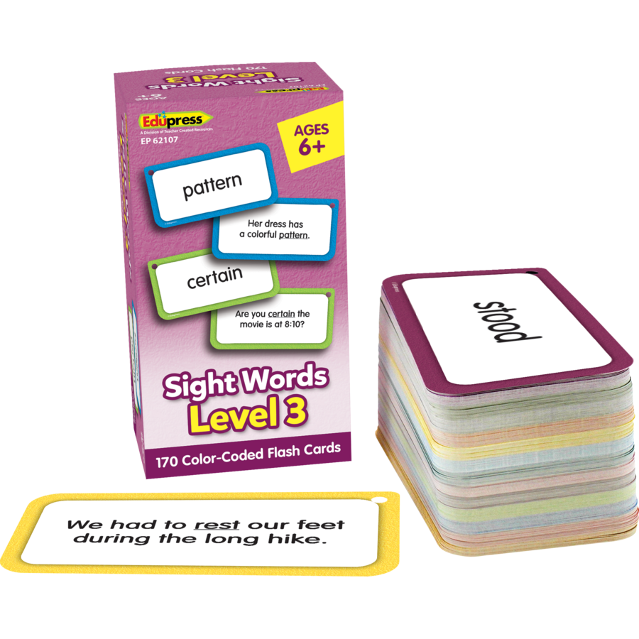 Sight Words Level 3 Flash Cards