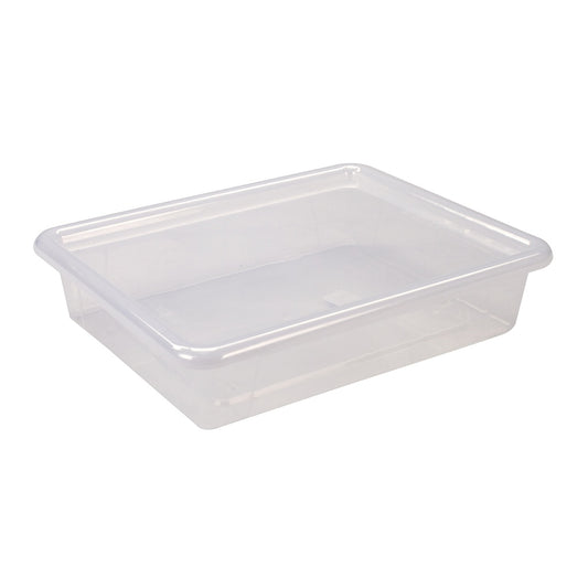 Flat Storage Tray With Lid - Translucent - Single