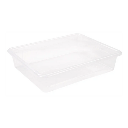 Flat Storage Tray with Lid - Translucent - Pack of 5