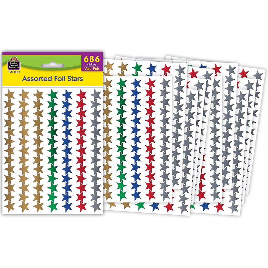 Assorted Foil Stars Stickers Value Pack