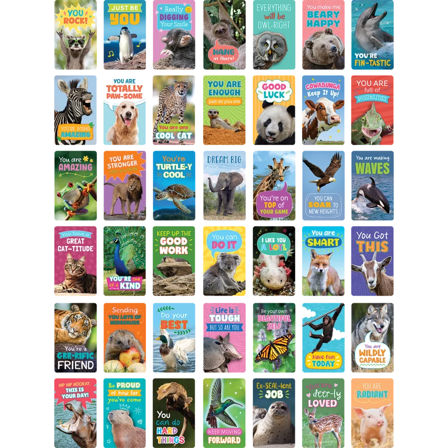 Go Wild Animals Encouragement Cards