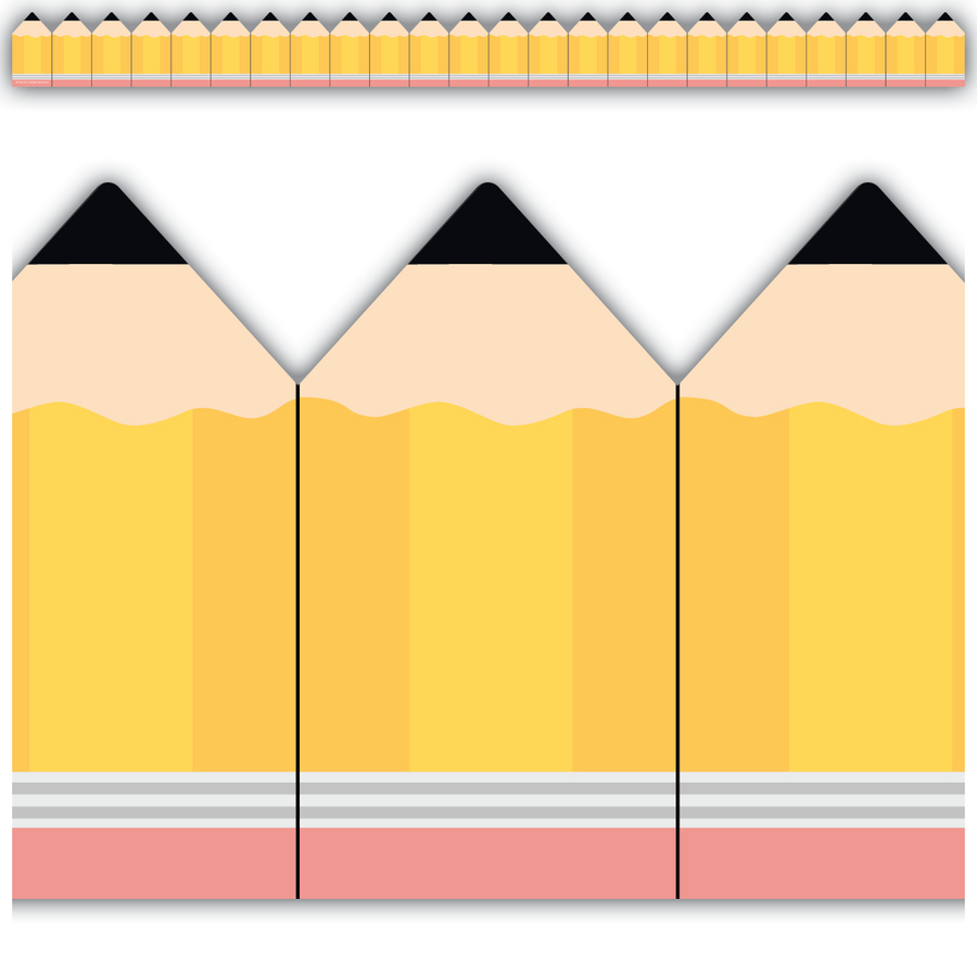 Pencils Die-Cut Border Trim