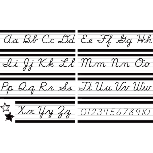 Black and White Cursive Mini Bulletin Board