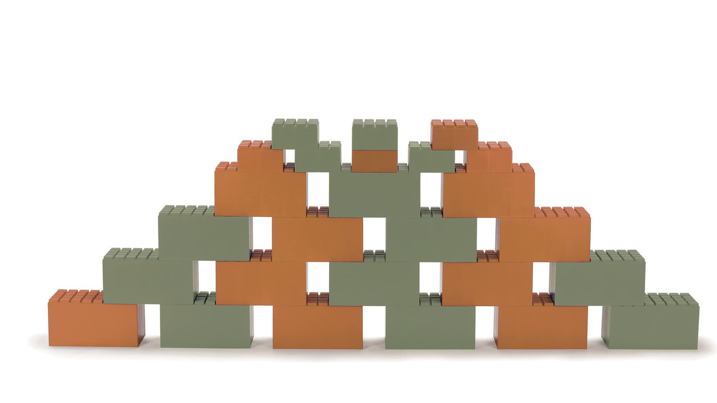 Building Blocks- Orange & Green (26 blocks)