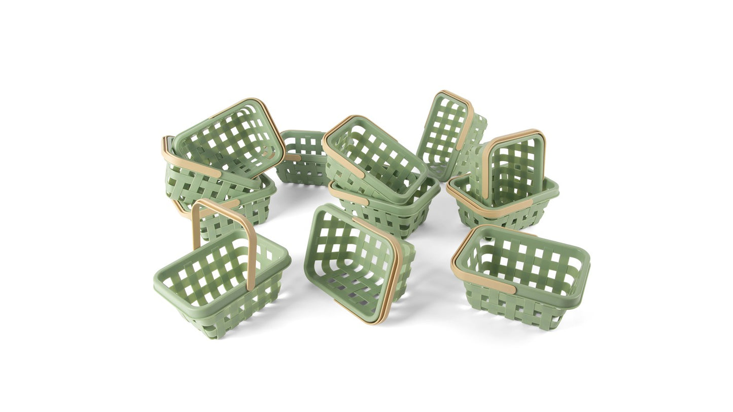 Green Garden Baskets Set Of 12
