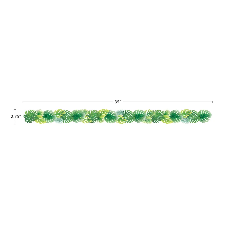 Tropical Leaves Die-Cut Border Trim