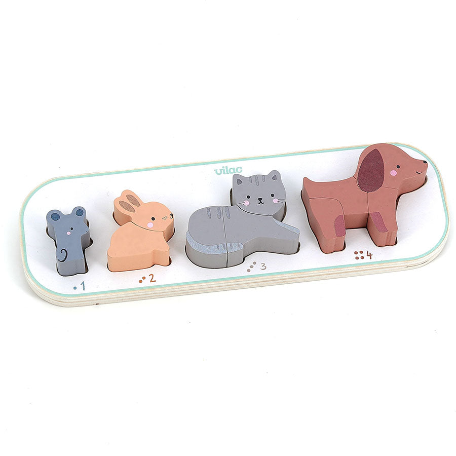 1, 2, 3 and 4 Animals Early Learning Puzzle