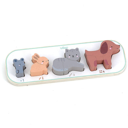 1, 2, 3 and 4 Animals Early Learning Puzzle