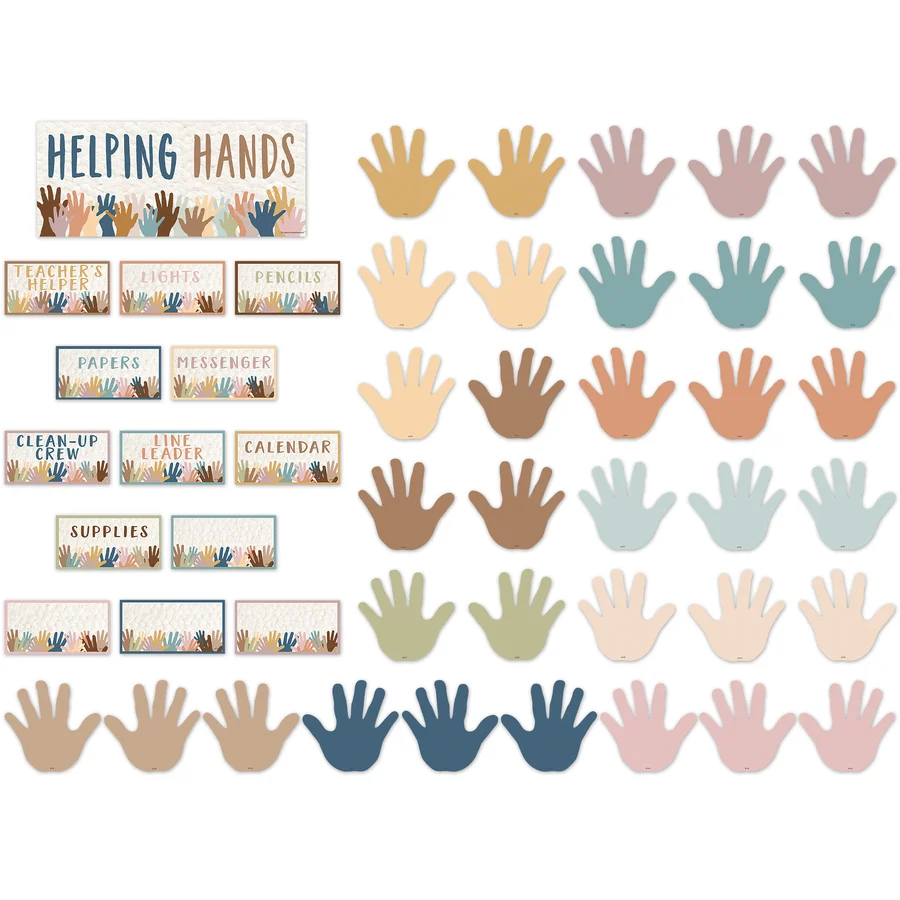 Everyone is Welcome Helping Hands Mini Bulletin Board