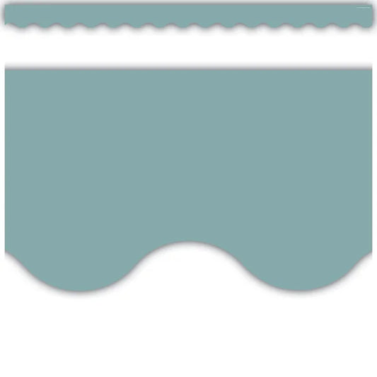 Calming Blue Scalloped Border Trim