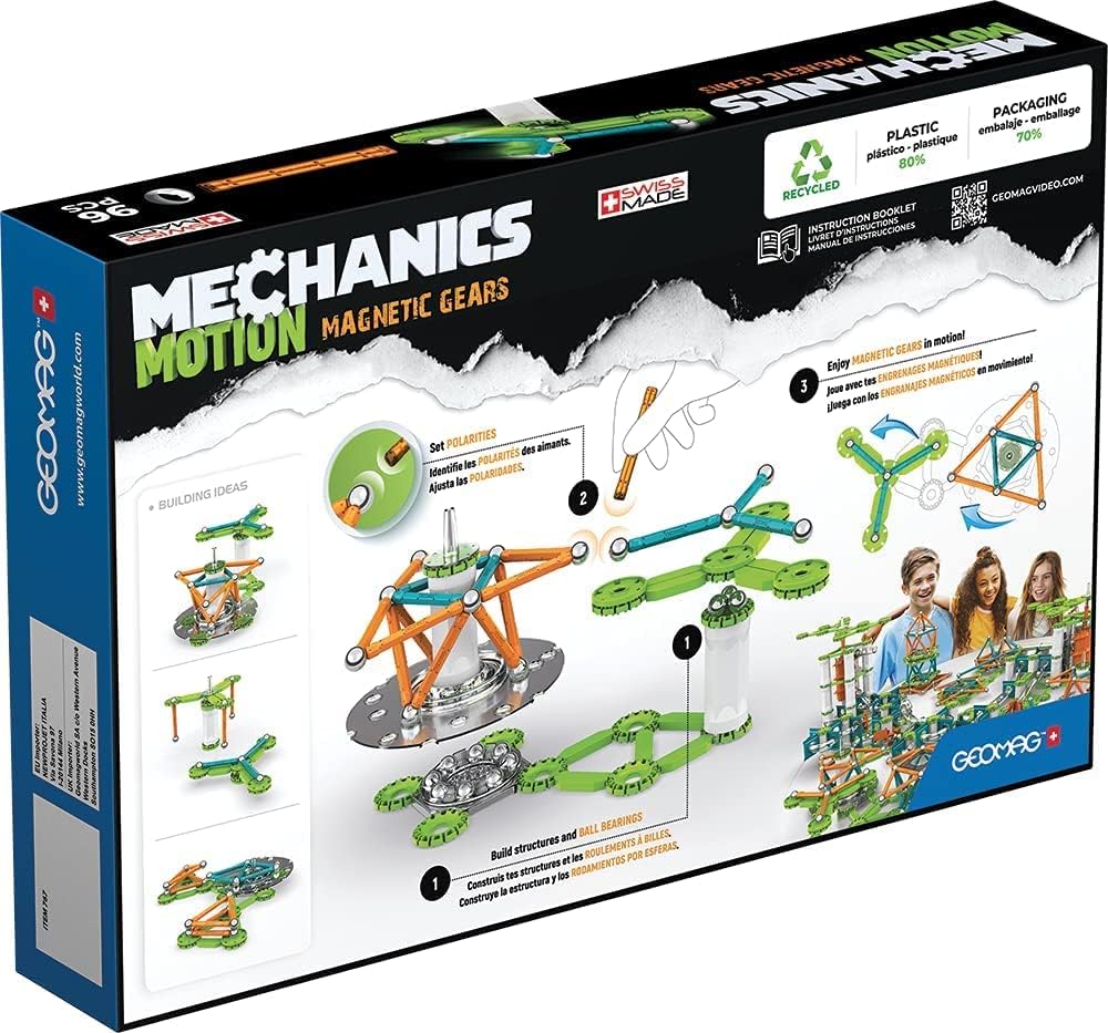 Geomag Mechanics Motion Magnetic Gears - 96 Pieces