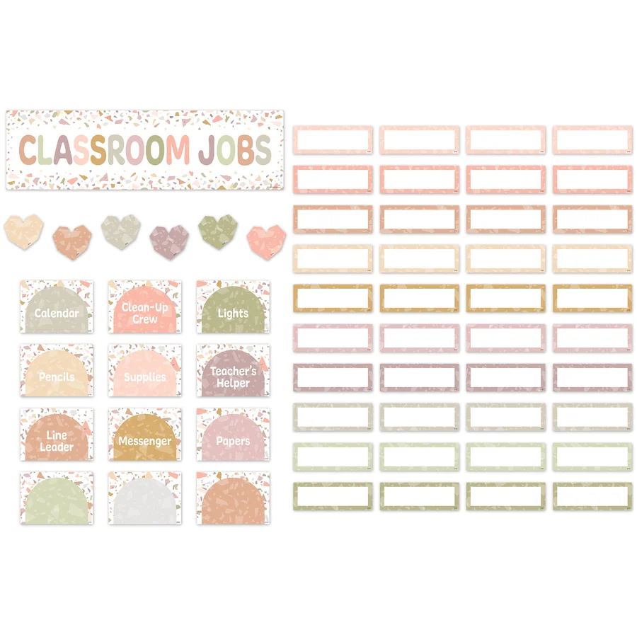 Terrazzo Tones Classroom Jobs Mini Bulletin Board